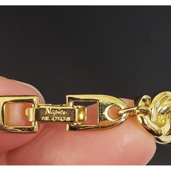 Vtg Napier Gold Tone 30" Twisted Rope Chain Necklace Signed Heavy Chunky Thick - Picture 4 of 6